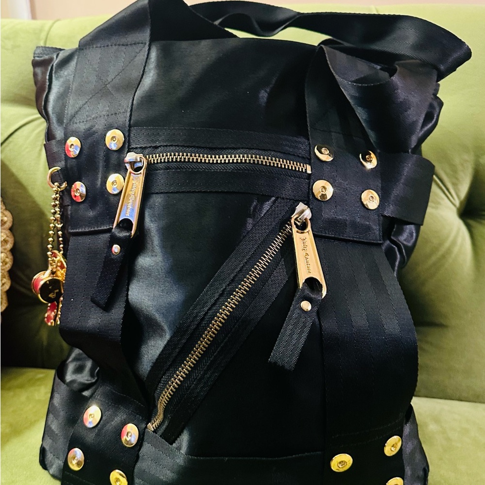 Juicy Couture Black Tote with Gold Accents